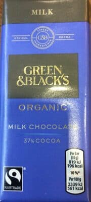 Green & Black's Organic Chocolate Bar Milk Chocolate