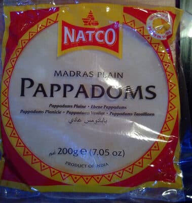 Madras Plain Pappadoms