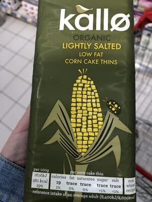 Kallo Organic Thin Slice Lightly Salted Corn Cakes
