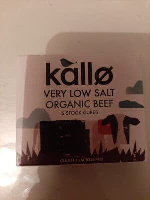 Kallo very low salt organic beef stock cubes