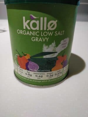 Organic Low Salt Gravy