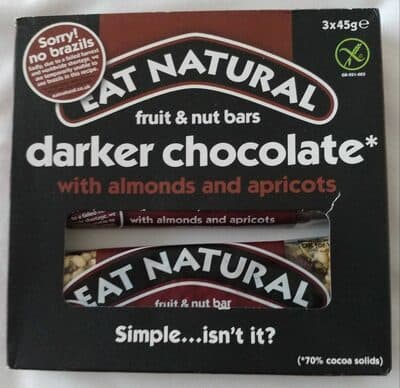Fruit And Nut Bars Darker Chocolate With Almonds And Apricots
