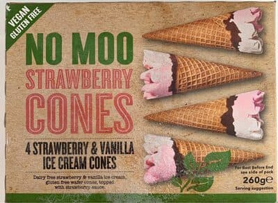 No Moo Strawberry Cones