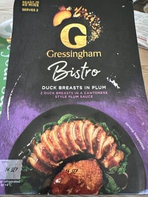Duck breasts in plum