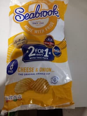 Cheese & Onion Crinkle Cut Crisps