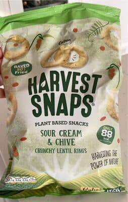 Harvest snaps sour cream & chive lentil rings