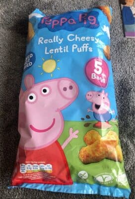 Really cheesy lentil puffs