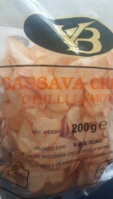 Cassava chips chilli and lemon