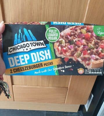Fully loaded vegan pizza