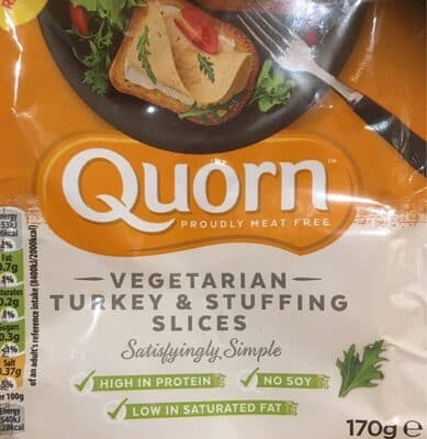 Vegetarian Turkey and Stuffing Slices