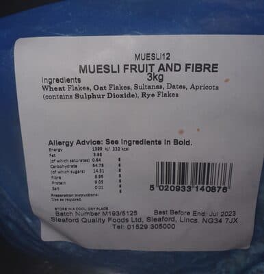 Muesli Fruit and Fibre