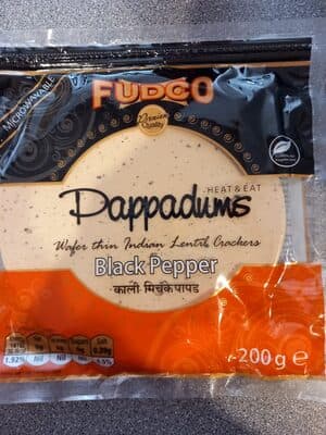 poppadoms black pepper