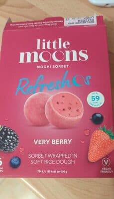 Mochi sorbet refreshos very berry