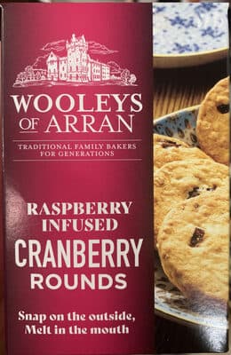 Raspberry infused cranberry rounds