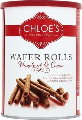 Chloe's Continentals Wafer Rolls Hazelnut & Cocoa