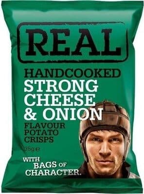 Handcooked Strong Cheese & Onion Flavour Potato Crisps