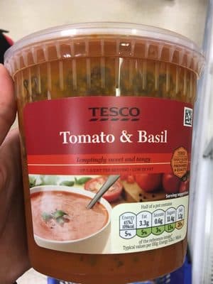 Tesco Tomato and Basil Soup