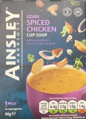 Goan spiced chicken cup soup