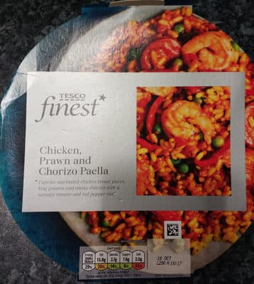 Chicken, Pran and Chorizzo Paella
