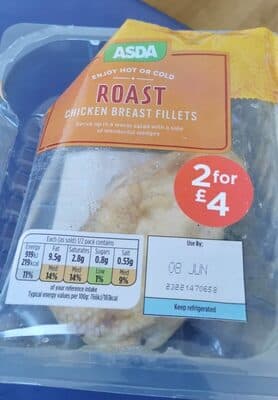 Roast chicken breast fillets