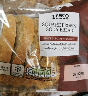 Square brown soda bread