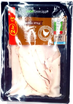 Finely Sliced Chargrill Style Chicken Breast