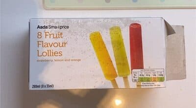 Fruit flavour lollies