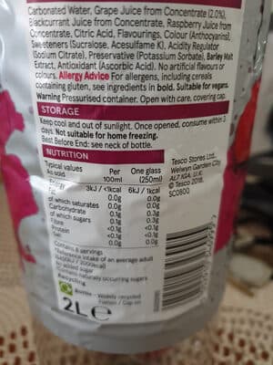 Tesco Fizzio Zero
