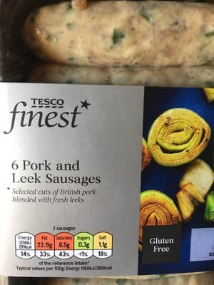 Pork and Leek Sausages