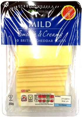 Sliced Mild British Cheddar - Smooth and Creamy