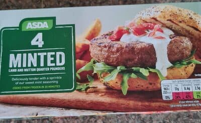 Minted lamb and mutton quarter pounders