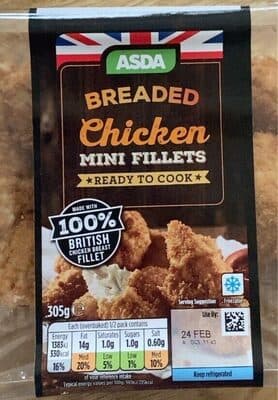 breaded chicken mini fillets