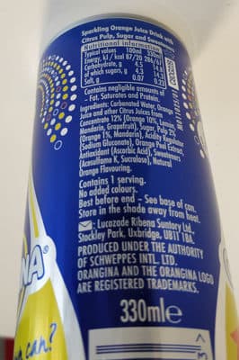 Orangina Slim Can