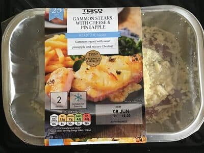 Gammon Steaks with Cheese and Pineapple