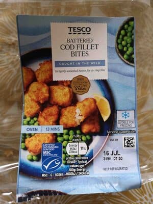 Battered Cod Fillet Bites
