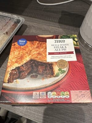 Steak & ale pie puff pastry
