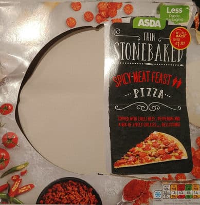 Thin Stonebaked Spicy Meat Feast Pizza