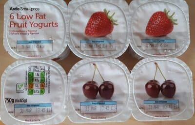 Low fat fruit yogurts