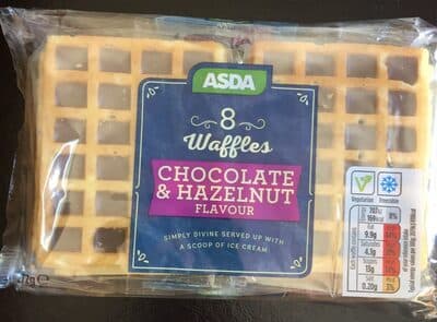 Waffles chocolate & hazelnut flavour