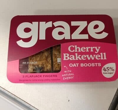 graze cherry bakewell oat boosts