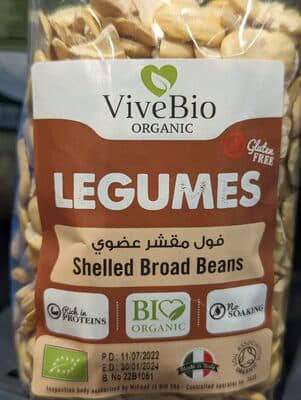 ViveBio's organic shelled broad beans