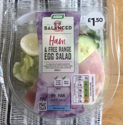 Ham & Free range egg salad