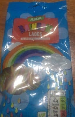 Asda rainbow laces sweet bag vegetarian