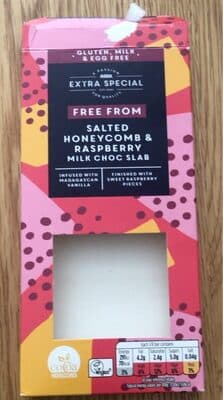 Salted Honeycomb & Raspberry Chocolate Slab