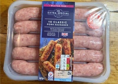 Extra special pork sausages