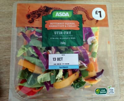 Butternut squash, mangetout & chilli stir-fry
