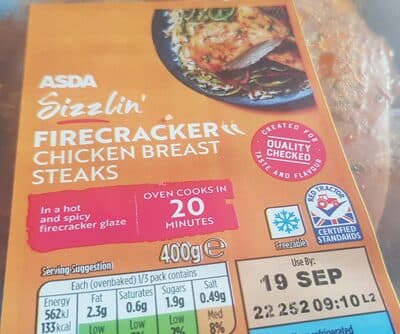 sizzlin firecracker chicken breast slices