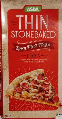 Thin Stonebaked Spicy Meat Feast Pizza
