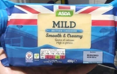 Mild British cheddar cheese