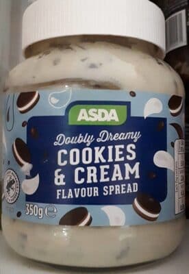 Cookies and cream flavour spread